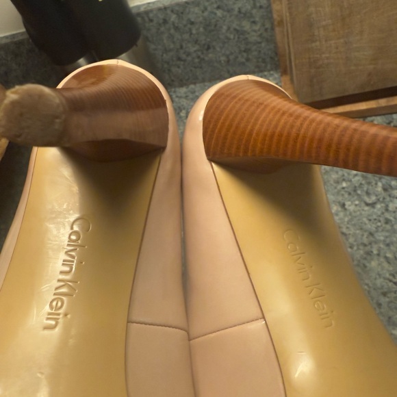 Calvin Klein Sandie Patent Leather Peep-Toe Pumps - Picture 6 of 6